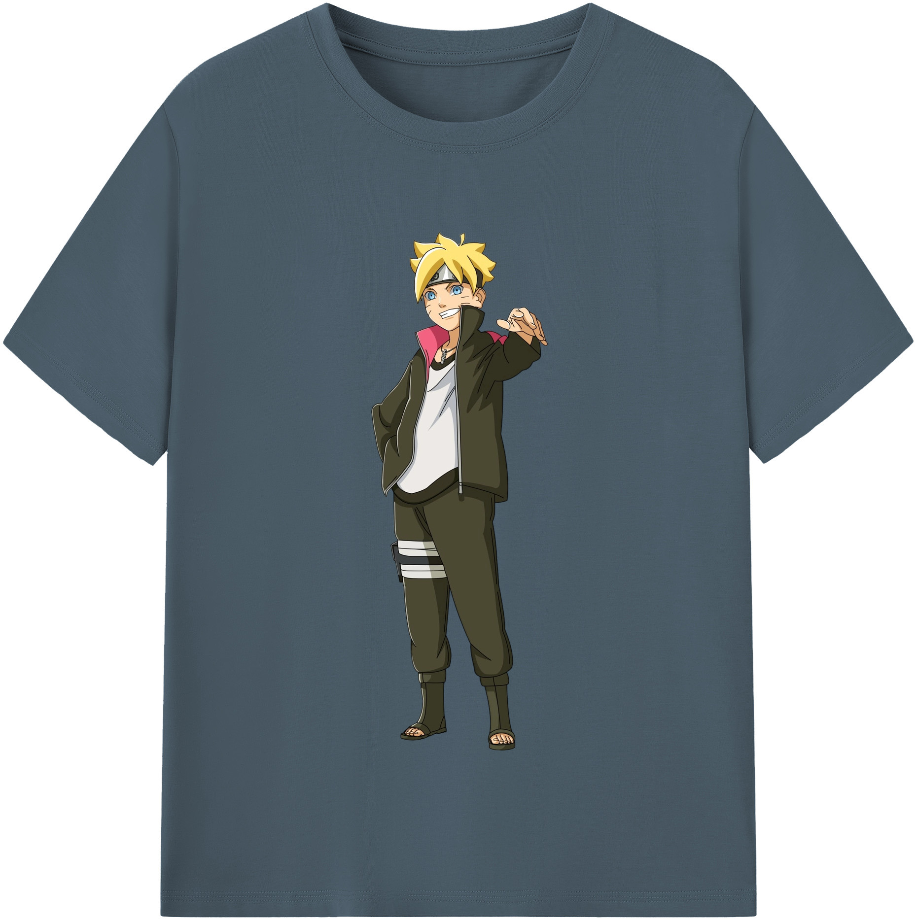 （画像用） NARUTO -ナルト- うずまき ボルト Uzumaki Boruto 綿100％半袖Tシャツ（フロントプリント）